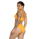 Biquíni Hot Pants Manguinha Básico Vekyo Cintura Alta Moda Praia Feminina - Foto 3
