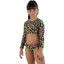 Biquíni Cropped Manga Longa Vekyo Moda Praia Infantil - Foto 1