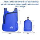 Mochila Gold Sports Dobrável Portátil Premium 20 litros - Foto 2