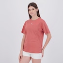 Camiseta PUMA ESS Relaxed Feminina Vermelha - Foto 3