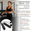 Corda de Pular Portátil sem Fio SML para Treinamento Funcional Exercício Academia Casa Fitness - Foto 4
