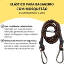 Elástico para Bagageiro DK com Mosquetão Metálico 1,20m Corda Elástica Reforçada para Carga - Foto 3