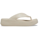 Sandália Feminino Crocs Getaway Plataform Flip Stucco - Foto 1