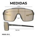 Óculos de Sol Unissex Esportivo HB Grinder Gold Chrome Espelhado - Foto 5