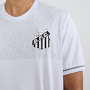 Camisa Do Santos Trilar Branco Braziline - Masculino - Foto 3