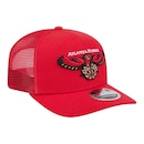 Boné New Era 970ss Atlanta Hawks Hardwood Trucker Masculino - Foto 4