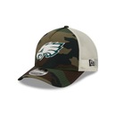 Boné New Era 9Forty M-Crown A-Frame Philadelphia Eagles NFL Salute Service 2025 Militar Masculino - Foto 1