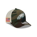 Boné New Era 9Forty M-Crown A-Frame Philadelphia Eagles NFL Salute Service 2025 Militar Masculino - Foto 3