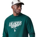 Blusão de Moletom New Era Los Angeles Dodgers Importado Fleece Top Masculino - Foto 5