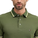 Camisa Polo Tommy Hilfiger Tipped Slim Fit Masculina - Foto 4
