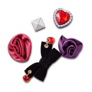 Kit Jibbitz Crocs Romance Sombrio com Laço Pack com 5 Peças - Foto 1