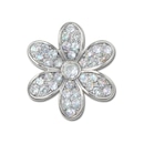 Jibbitz Crocs Margarida Prata com Pedrinhas - Foto 1