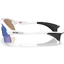 Óculos de Sol Unissex Oakley Stunt Devil S Matte White Prizm Sapphir - Foto 2