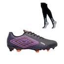 Kit Chuteira de Campo Adulto Umbro Football + Meião - Foto 1
