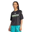 Camiseta adidas Jacquard Tiro x Common Goal Feminina - Foto 1