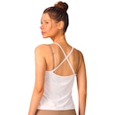 Regata Alto Giro Elástico e Alça Cruzada Feminina - Foto 2