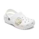 Jibbitz Crocs Flor de Tecido Branco com Pérola - Foto 2