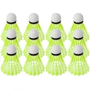 Kit Peteca de Badminton Gold Sports Nylon Amarelo 12 unidades - Foto 1