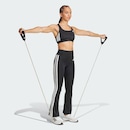 Calça Legging adidas Flare Optimé Essentials Três Listras Feminina - Foto 4