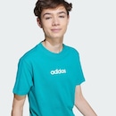 Camiseta adidas Logo Linear 160 Infantil - Foto 4