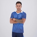 Camisa Polo Cruzeiro Céu Azul Masculina - Foto 3