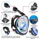 Mascara Subaquática de de Mergulho Gold Sports Full Face Confort IV Com Snorkel - Foto 2