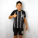 Conjunto do Corinthians Camisa + Shorts Recortes Número 10 Coimbra - Infantil - Foto 1
