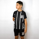 Conjunto do Corinthians Camisa + Shorts Recortes Número 10 Coimbra - Infantil - Foto 2