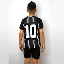 Conjunto do Corinthians Camisa + Shorts Recortes Número 10 Coimbra - Infantil - Foto 6