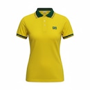 Kit 2 Camisas Brasil Polo Piquet Bordado Olden Sports Feminino - Foto 5