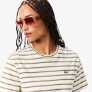 Camiseta de Malha Listrada Lacoste Feminina - Foto 2