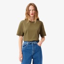Camiseta de Algodão com Caimento Relaxado Lacoste Feminina - Foto 1