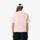 Camiseta de Algodão com Caimento Relaxado Lacoste Feminina - Foto 3