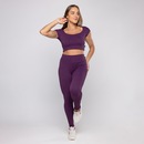Cala Legging Fitness Feminina Poliamida Textura Cintura Alta - Foto 5