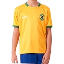 Kit Uniforme de Futebol Mini Craque Braziline Brasil Infantil - Foto 1