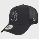 Boné New Era 9Forty Outline E-Frame New York Yankees Trucker Navy Masculino - Foto 1