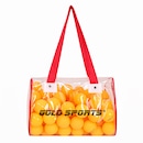 Sacola Bolas Gold Sports Para Tênis de Mesa 40mm Celulose 1 Estrela Com 100 Unidades - Foto 2