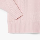 Suéter de Lã de Gola Alta com Efeito Patchwork Lacoste Feminino - Foto 6