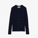 Cardigan de lã Merino de malha canelada Lacoste Feminina - Foto 4