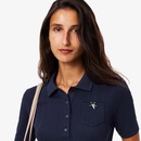 Camiseta Polo Pointelle L.12.D com marca slim fit Feminina - Foto 3