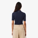 Camiseta Polo Pointelle L.12.D com marca slim fit Feminina - Foto 4