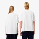 Camiseta de malha pesada de caimento folgado Lacoste Unissex - Foto 3