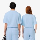 Camiseta de malha pesada de caimento folgado Lacoste Unissex - Foto 3