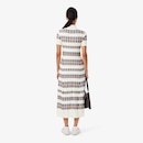 Vestido de Colarinho Polo de Malha Canelada Lacoste Feminino - Foto 3