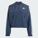 Jaqueta Corta-vento de Malha adidas Essentials Três Listras Feminina - Foto 2