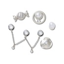 Jibbitz™ Crocs Prata e Pérola Pack com 5 Peças - Foto 1