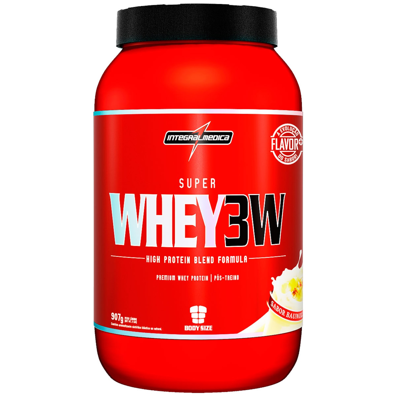 Whey Protein Integralmédica Baunilha 3W Super - 907g - Foto 1