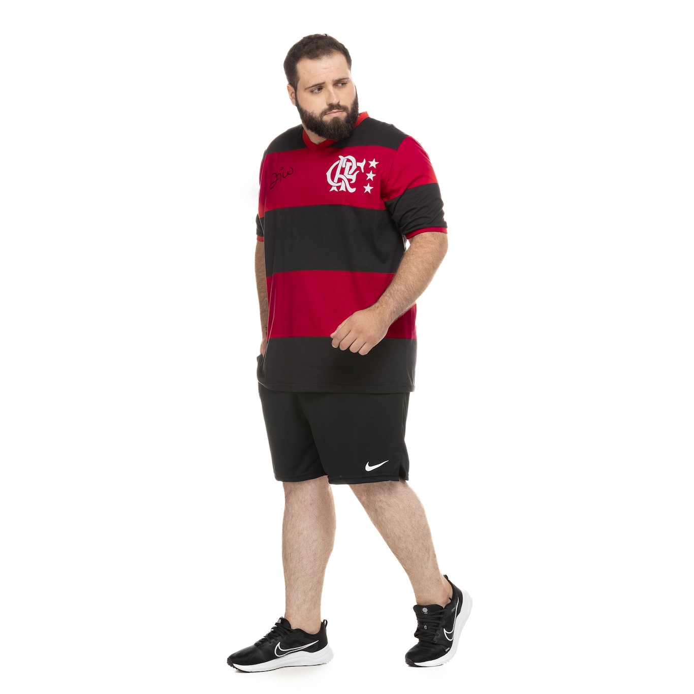 Camiseta do Flamengo Zico Braziline - Masculina - Foto 4