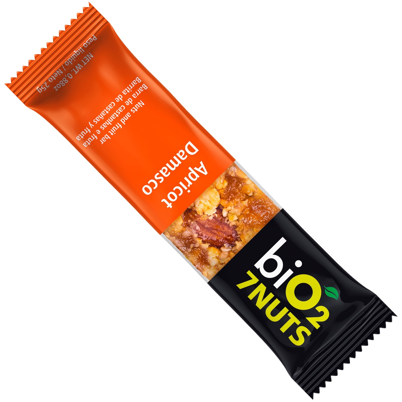 Barra de Castanhas e Frutas biO2 Nuts Damasco 25 g - biO2