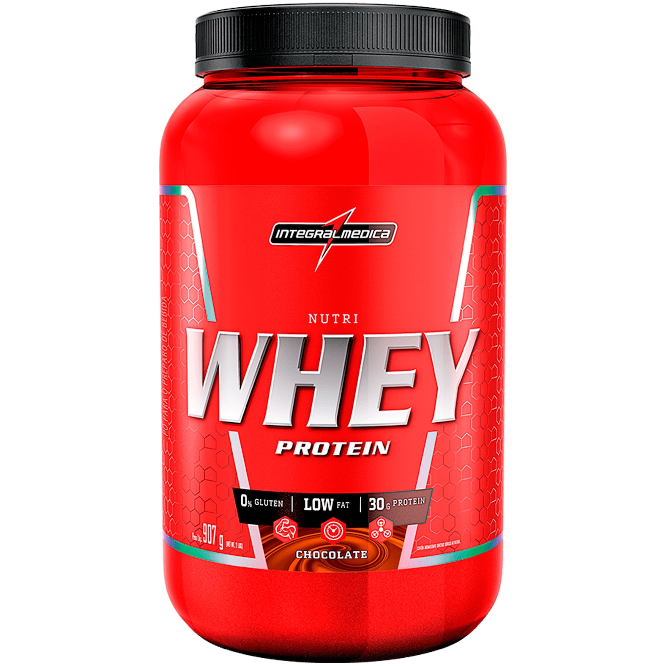 Whey Protein Integralmédica Chocolate Nutri - 907g - Foto 1